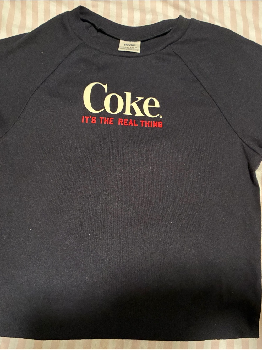 Coca Cola Short Sleeve Black Tee with Cream & Red Logo